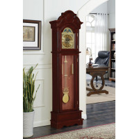 Coaster Furniture 900749 Grandfather Clock Brown Red and Clear